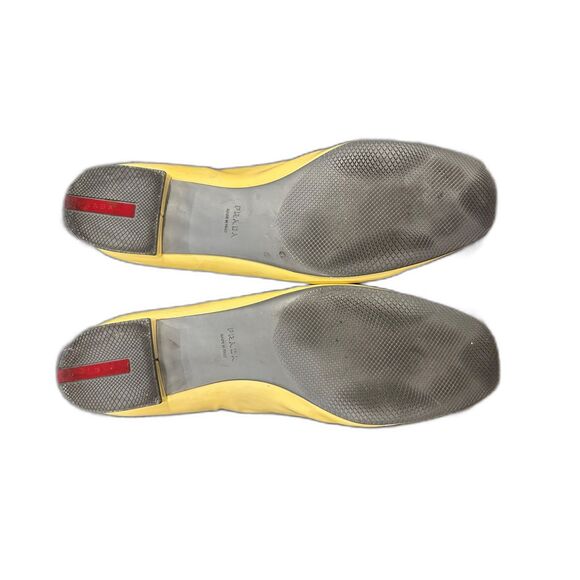 Prada Vintage Patent Leather Light Yellow Loafers - Picture 7 of 7